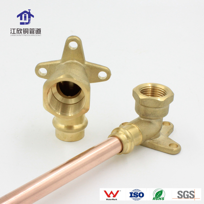 Brass Lugged F Elbow Press Compression Thread Pipeline Fitting
