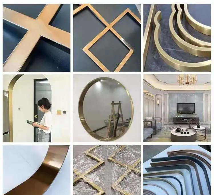 Hardware Decorative Stainelss Steel Tile Trim Color L/T/U Channel 201 304 316 Stainless Steel Profile for Wall Protective