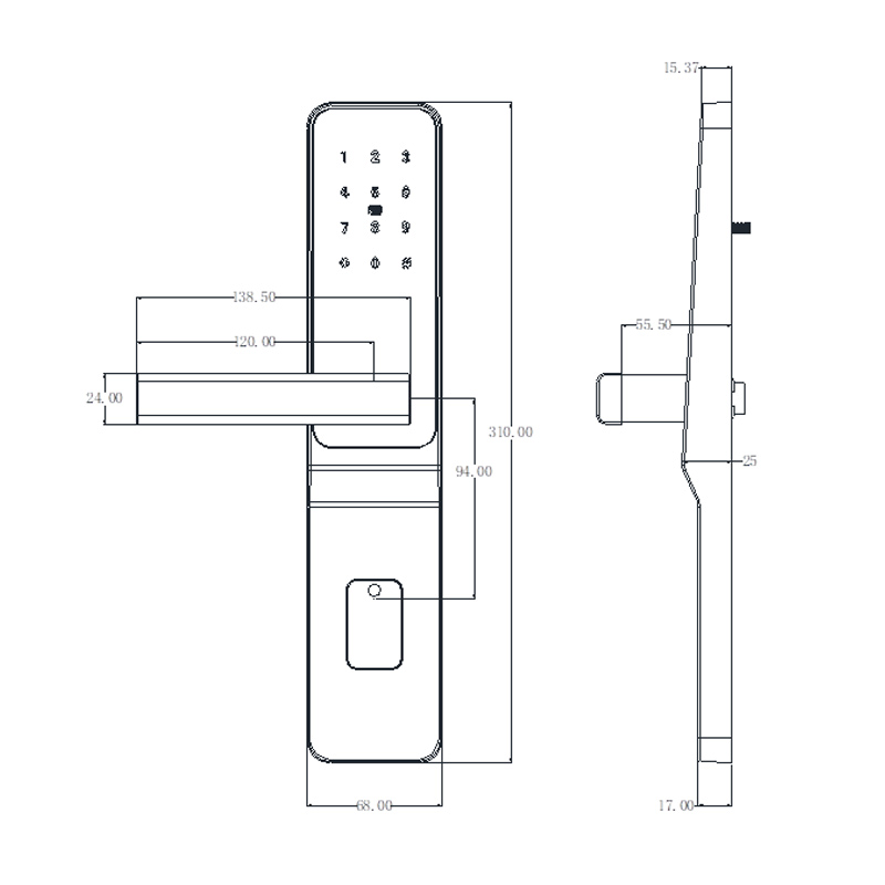 Free PC Software Electronic Hotel Lock with Swipe Key Card