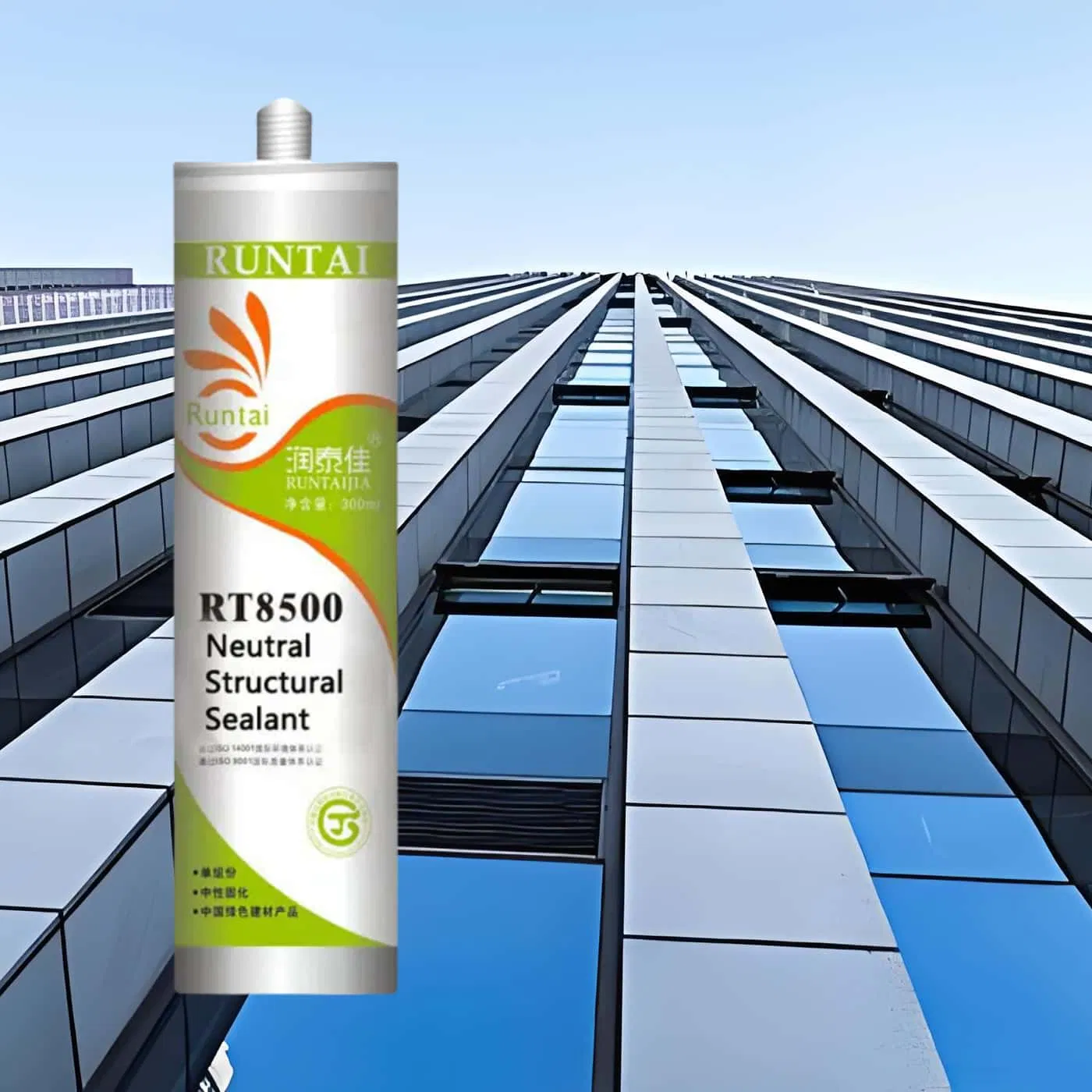 Construction Runtai Carton 300ml Silicone Adhesive Glass Curtain Wall Sealant