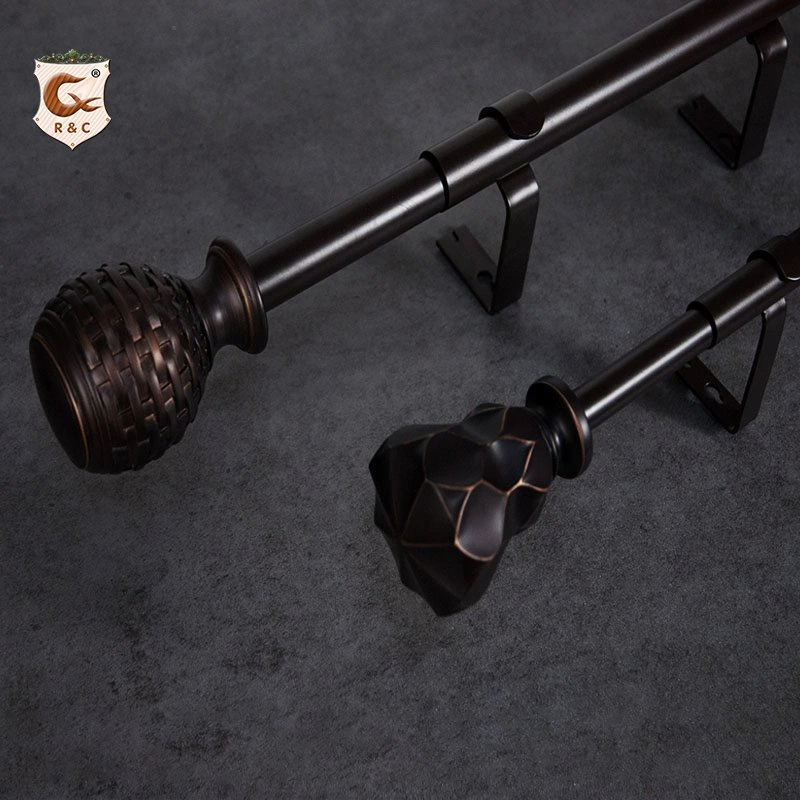 Manufacture Home Decorative 28mm Extendable Curtain Rods Set