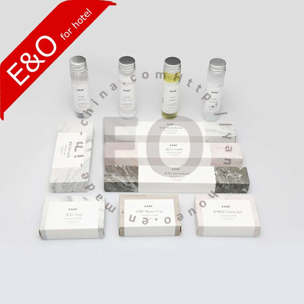 Disposable Eco Hotel Toiletries Sets with Shampoo Bottle