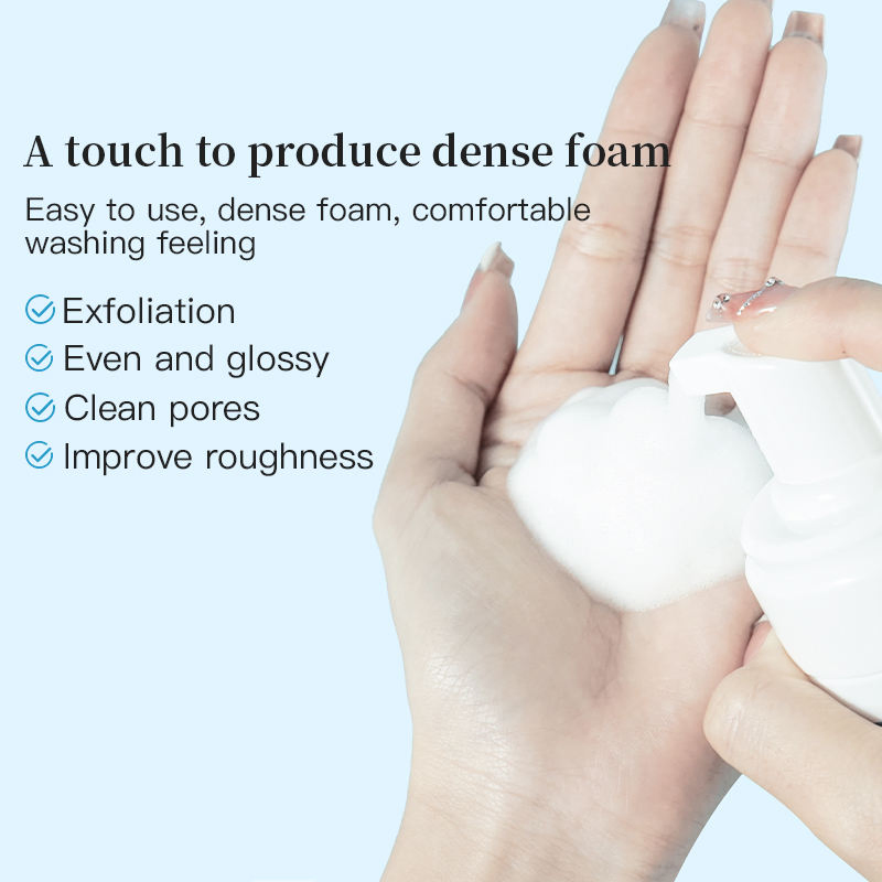 Private Label Organic Vegan Dense Face Wash Foam Moisturizing Acne Blemish Control Refreshing Oil Control Clean Pores Whitening