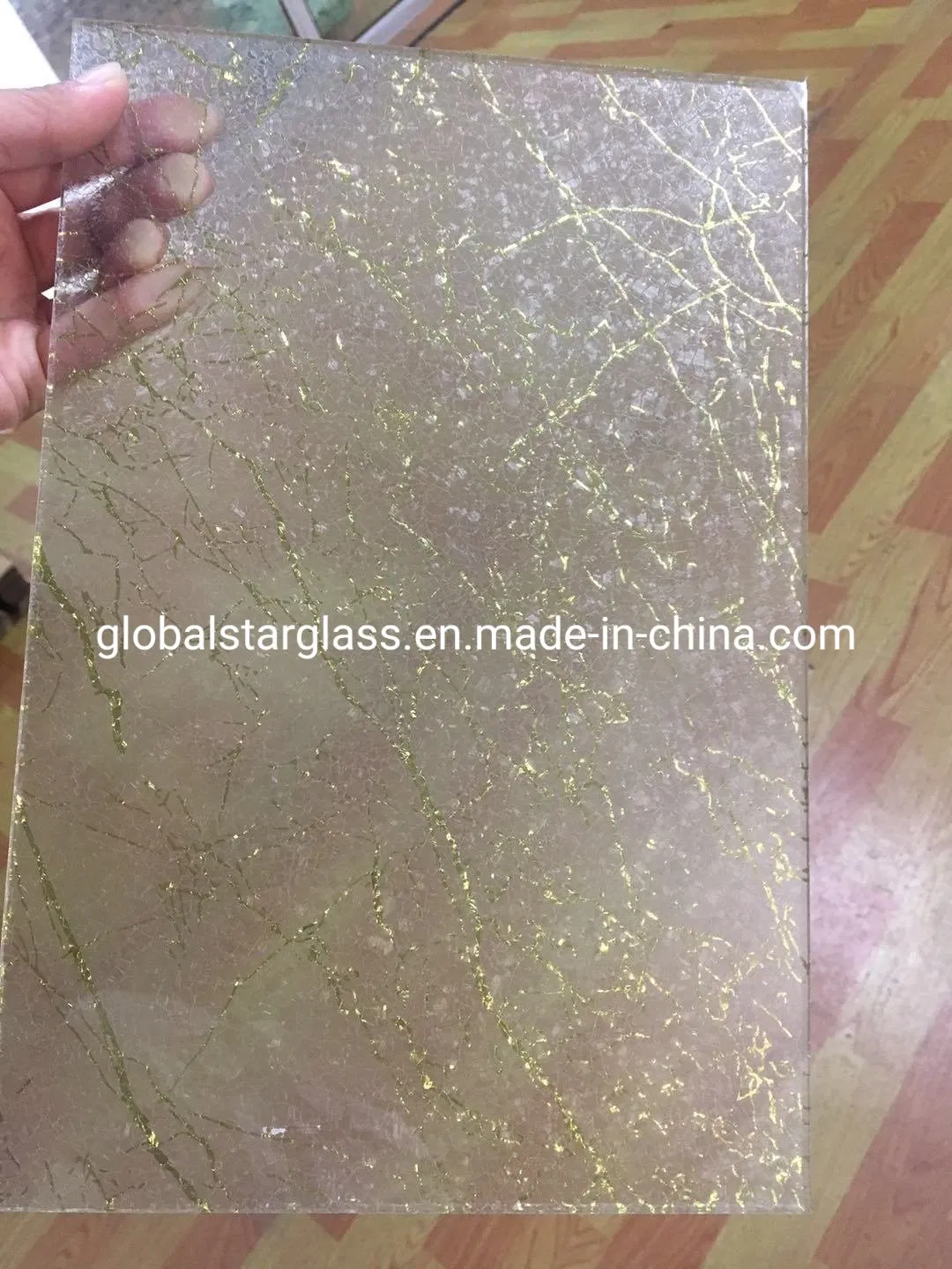4-5mm Golden Design Glass, Art Glass, Acid Etched Glass, Frosted Glass, Stained Glass, Different Color Decoration Glass for Building