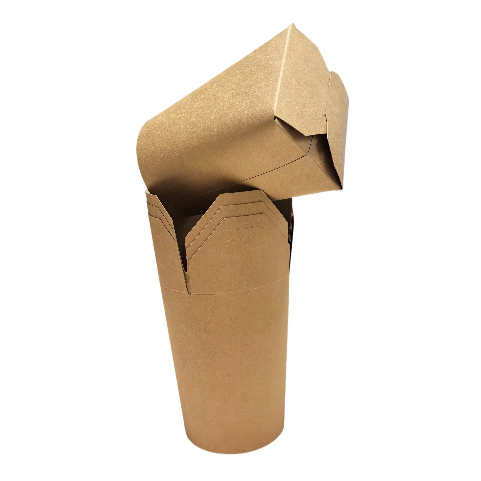 Disposable 1000ml Food Packaging Takeaway Round Bottom Noodle Paper Take Away Box