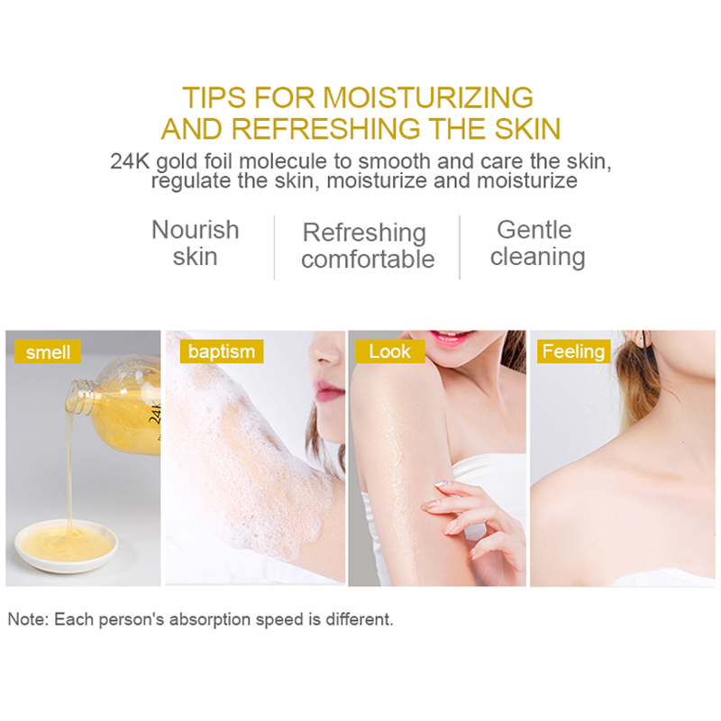 Private Label Skincare Improve 24K Pure Gold Smooth Gold Bath Gel