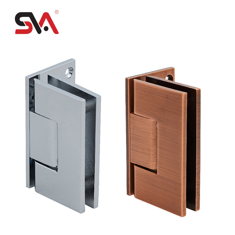 90 Degree Wall Mount Offset Back Plate Bathroom Shower Room Glass Hinge
