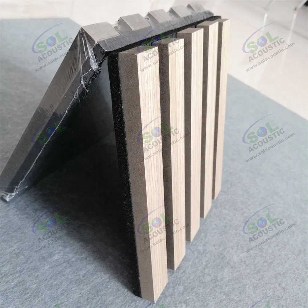 Sol Acoustic Wood Slat Acoustic Panel Soundproofing Pet Felt MDF Board