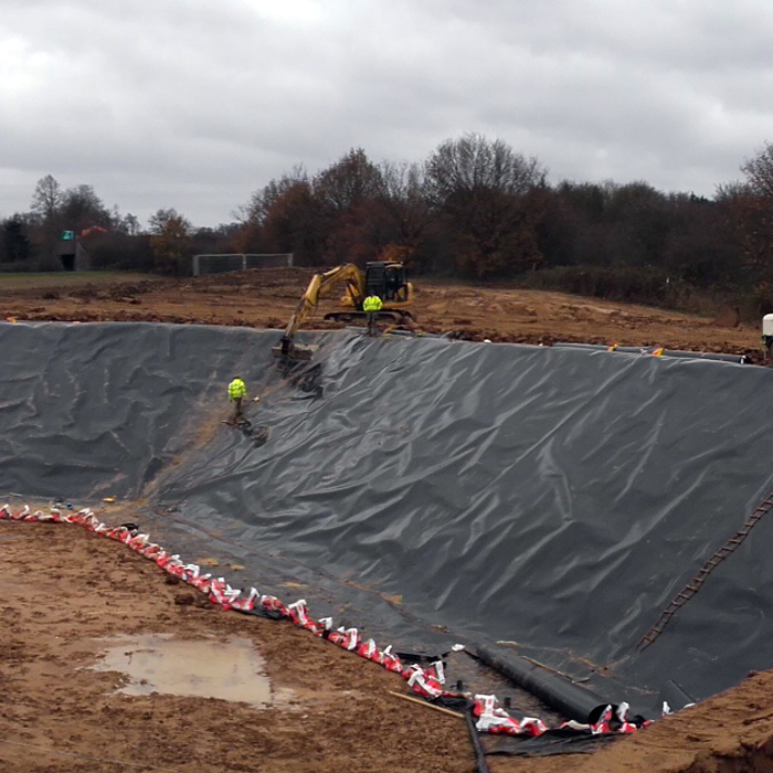 Construction Material 0.2-3mm Waterproof Impermeable Sheet Film Smooth Textured LLDPE HDPE Geomembrane for Pond Liner Landfill Mining Water Reservoir Liner