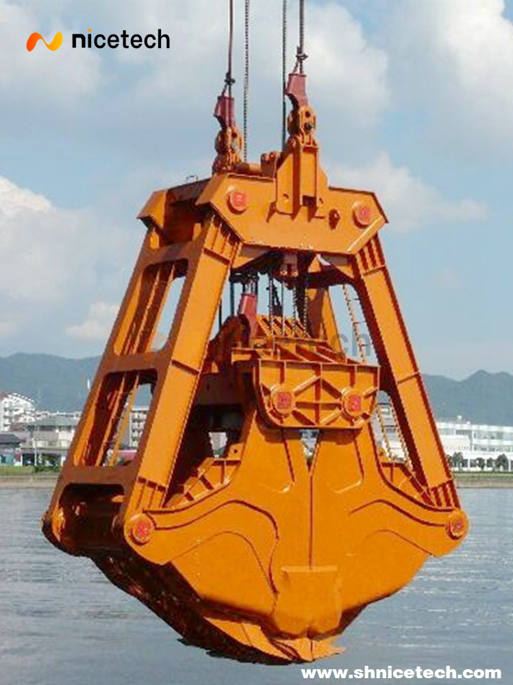Dredge The Sludge Iron Plate Sand and Stone Mechanical Rope Dredging Clamshell Grabber Bucket