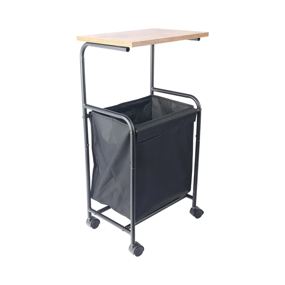 Modern Metal Cloth Movable Organizer Cart Rack Laundry Basket Bathroom Laundry Storage Racks for Home on Wheels
