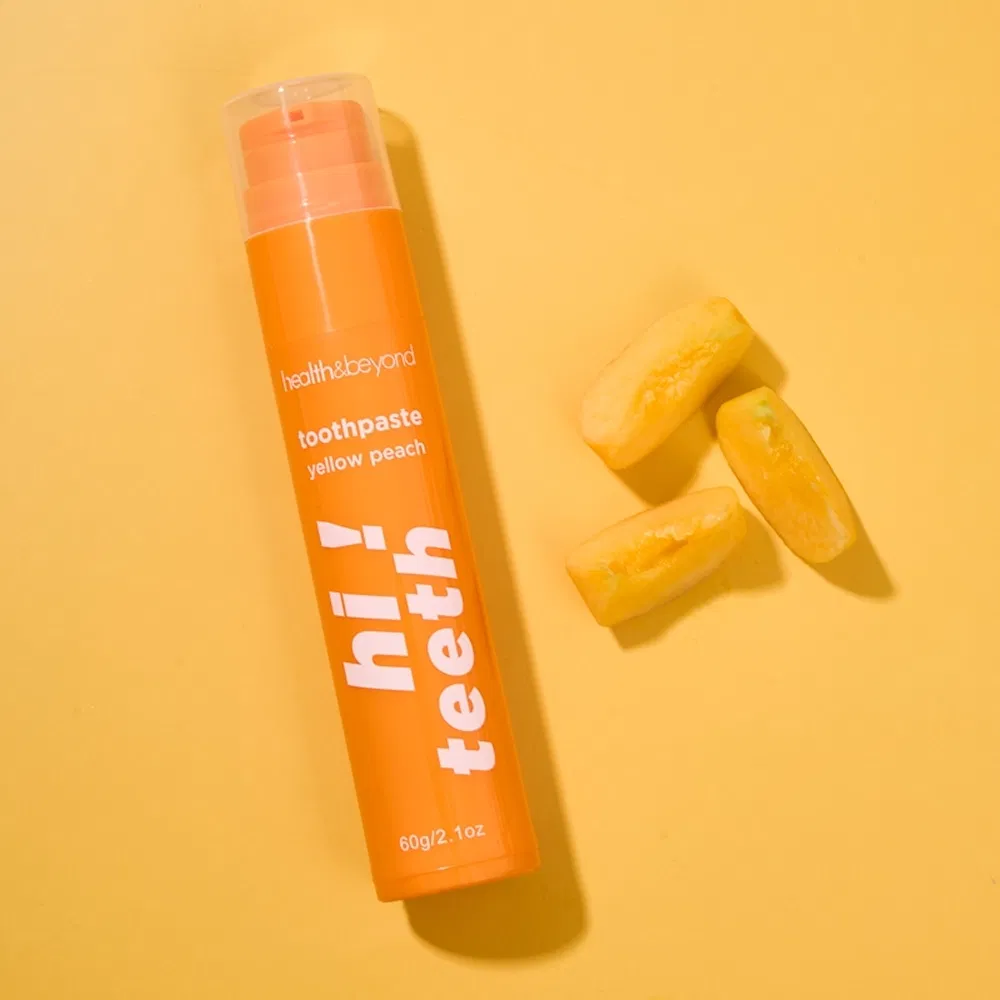 Toothpaste Dentifrice Yellow Peach Fragrance Tooth Whitening Toothpaste for Travel Use
