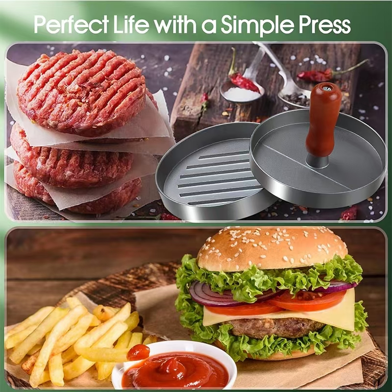 Easy-to-Use Nonstick Hamburger Maker and Meat Press for Households