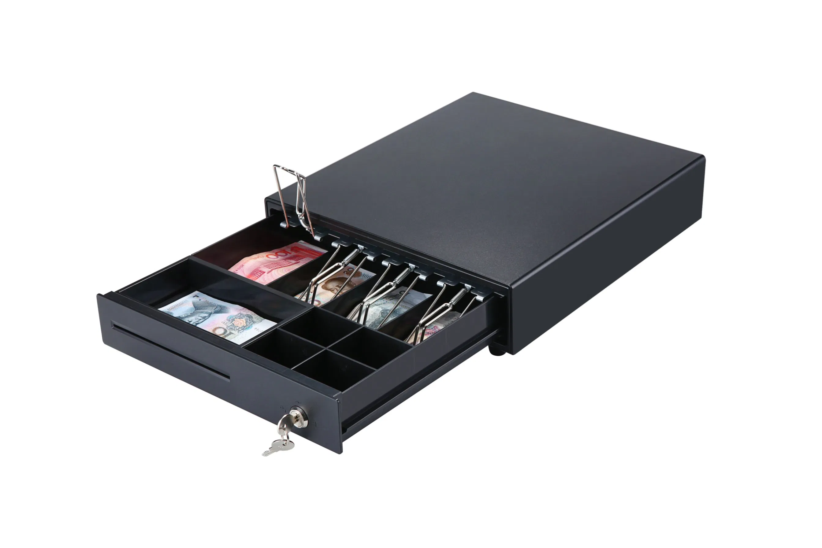 POS Cash Register Drawer Box with 3-Position Key Lock for Supermarket