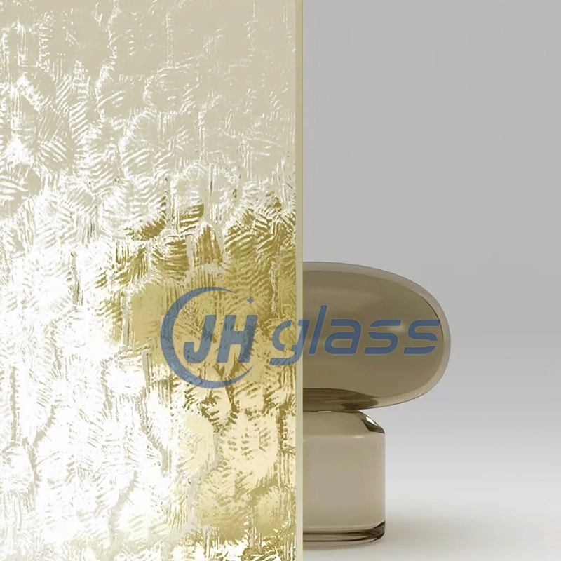 Jh Glass Hot Selling Heat Strength Color Patterned Tempered Glass Bathtub Shower Door Pattern Glass