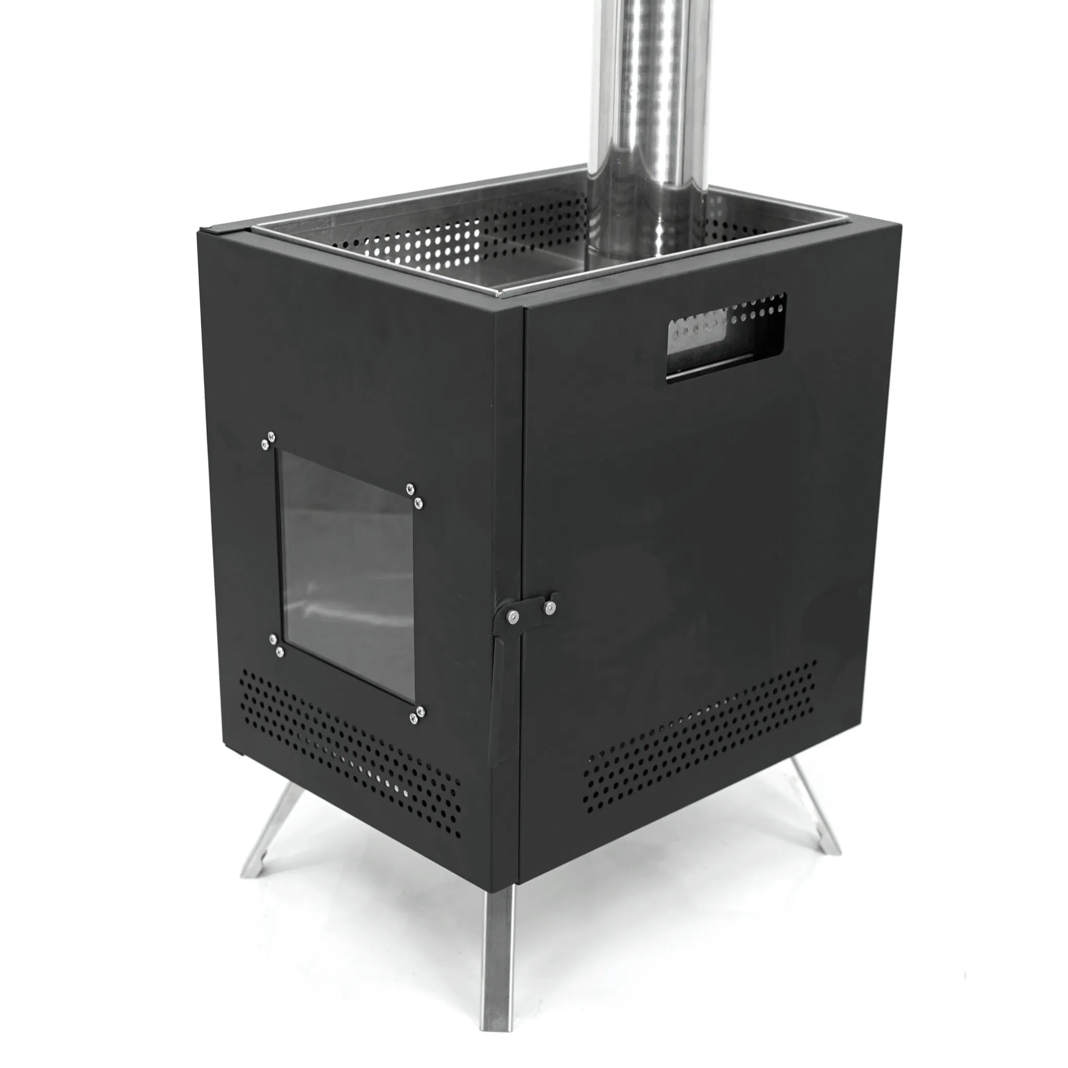 Портативная дровяная печь-сауна для палатки