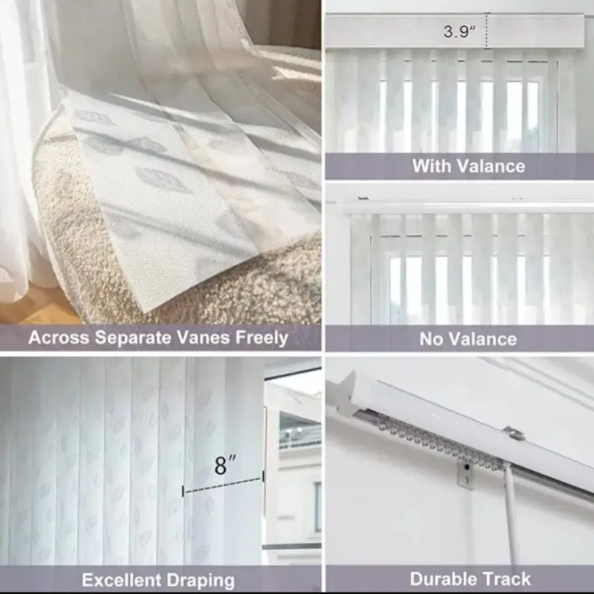 OEM Design Sheer Dream Fabric Polyester Home Office Cordless Vertical Panel Blind