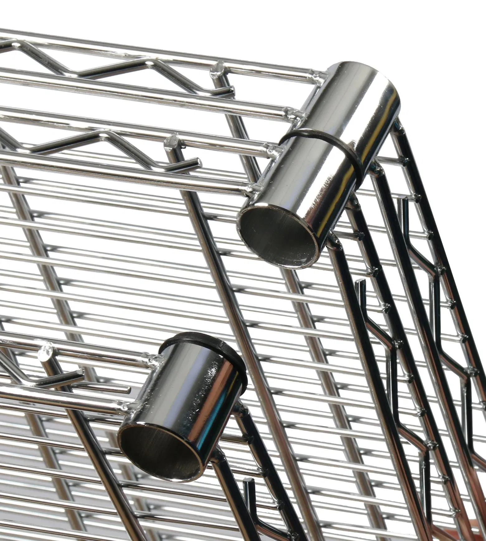 Chrome Display Wire Shelving Storage Bin Trolley