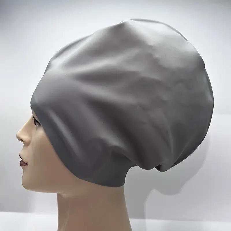 Factory Curly Dreadlocks Weaves Braids Custom Printing Silicone Shower Cap Swimming Cap