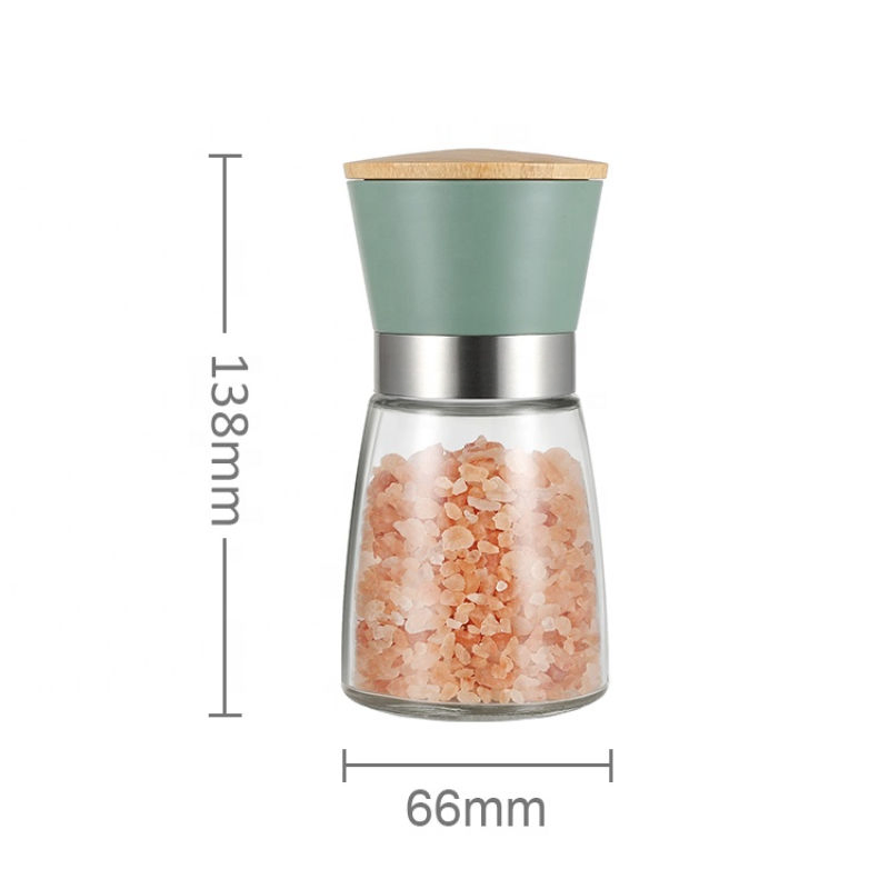 New Arrivals High Quality Eco Friendly Top Seller 17oml Glass Jar Salt Pepper Kitchen Gadgets Home Spice Grinding Mills Press