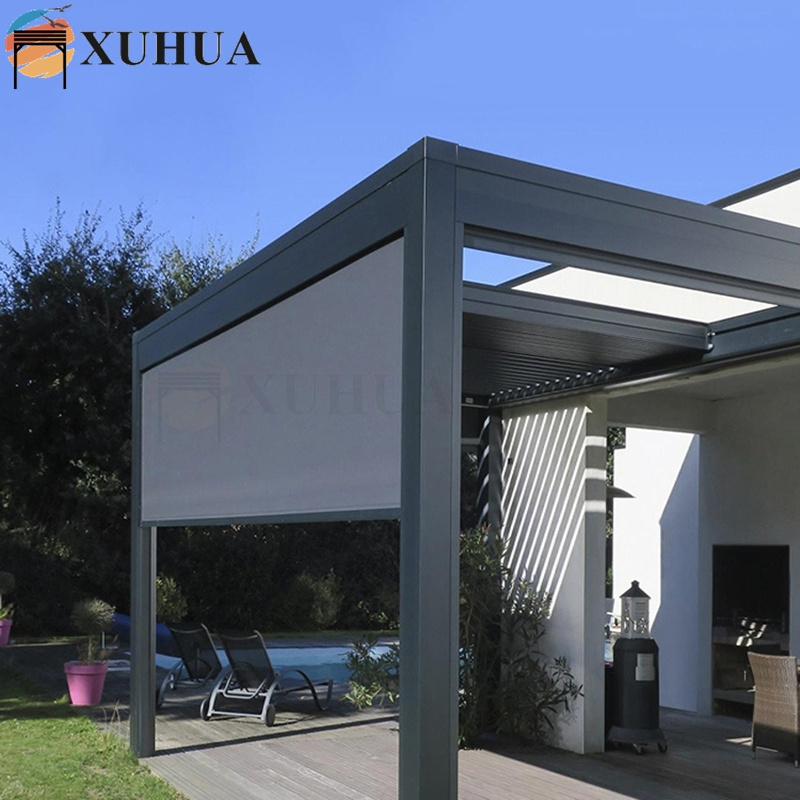 Xuhua Outdoor Vertical Awning Privacy Protection Fiber Roller Shade Zip Blind Shutters