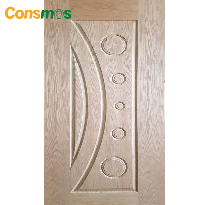 4mm MDF/HDF Molded Melamine Red Oak Veneer HDF Door Skin