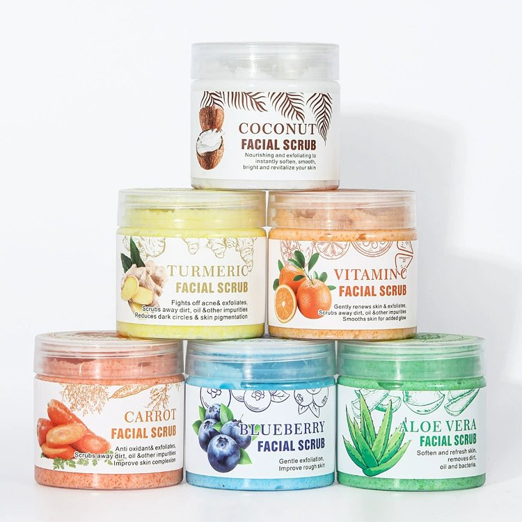 Organic Skin Brightening Exfoliating Face Body Scrub Deep Cleansing Lightening Turmeric Face Scrub