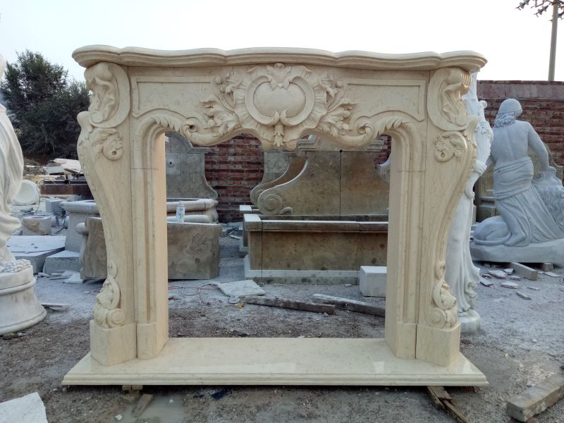 Stone Fireplace Mantel Marble Fireplace