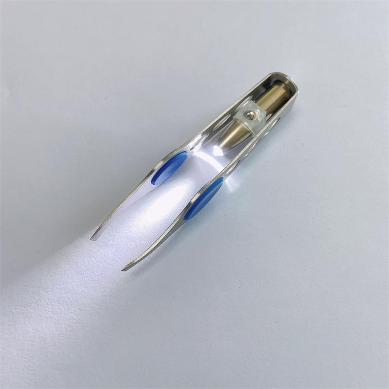 High Quality Makeup Beauty Care Eyelash Tweezers with Comb in Sanding Finish