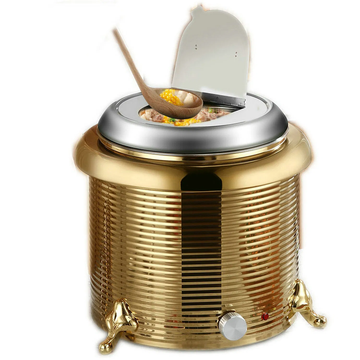 Stainless Steel 13L Capacity Thermal Insulation Soup Kettle Straight Screw Shape