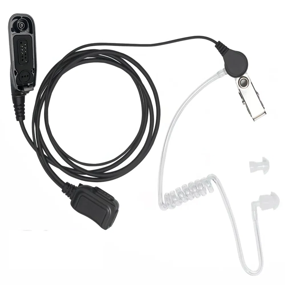 Гарнитура для рации с акустической трубкой и кнопкой PTT