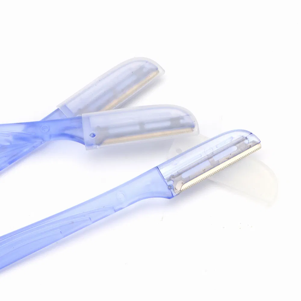 New ABS Plastic Handle Exfoliating Single Blade Eyebrow Trimmer Dermaplaning Tool Facial Razor
