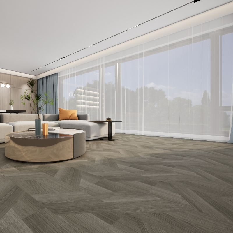 Low Price Double Layer Anti Slip Luxury Solid Flooring for Bathroom/Hospital