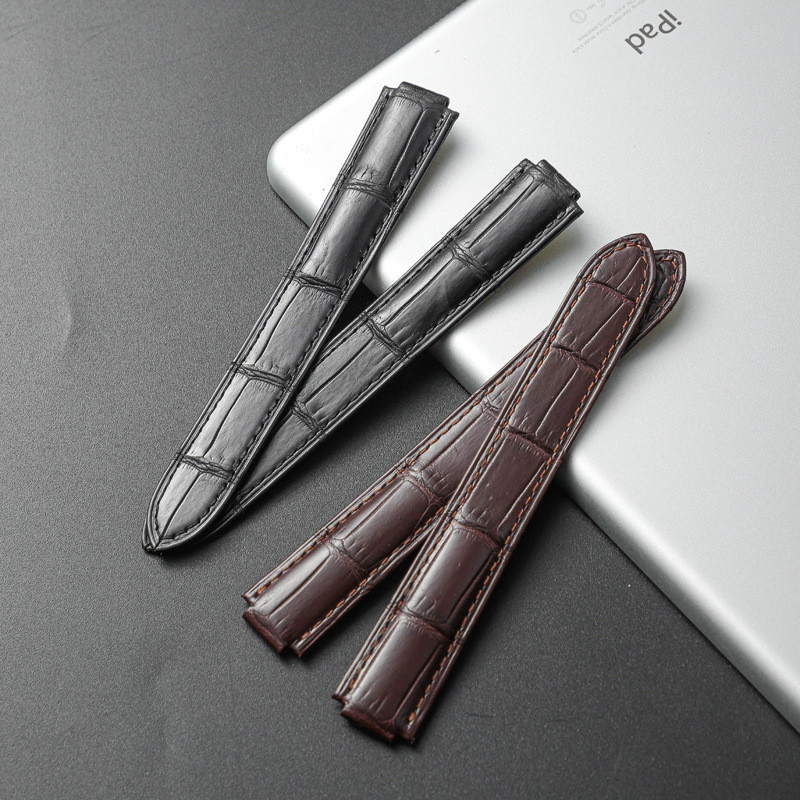 RC75 Alligator Luxury Black Vintage Top Grain 20mm Apple for Men Strap Brown Smart Lot Packaging Machine Watch with Leather Straps