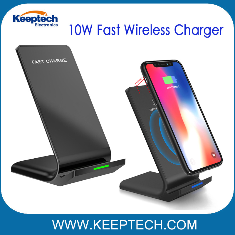 10W Fast Wireless Charger for Smart Phone Qi Wireless Charger for Cell Phone Quick Charge Stand