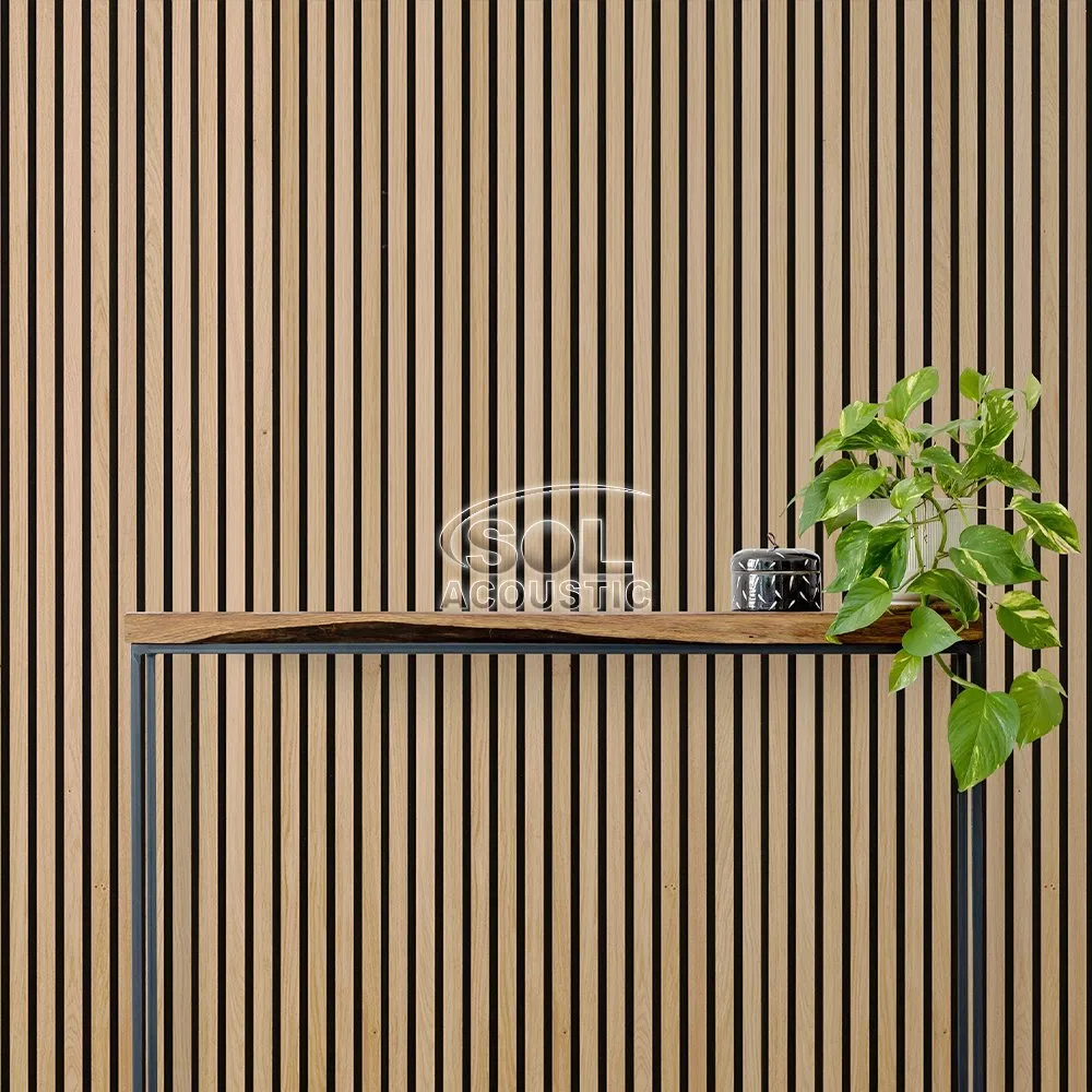 Sol Acoustic Soundproof Wall MDF Akupanel Wood Slatted Wall Felt Panels
