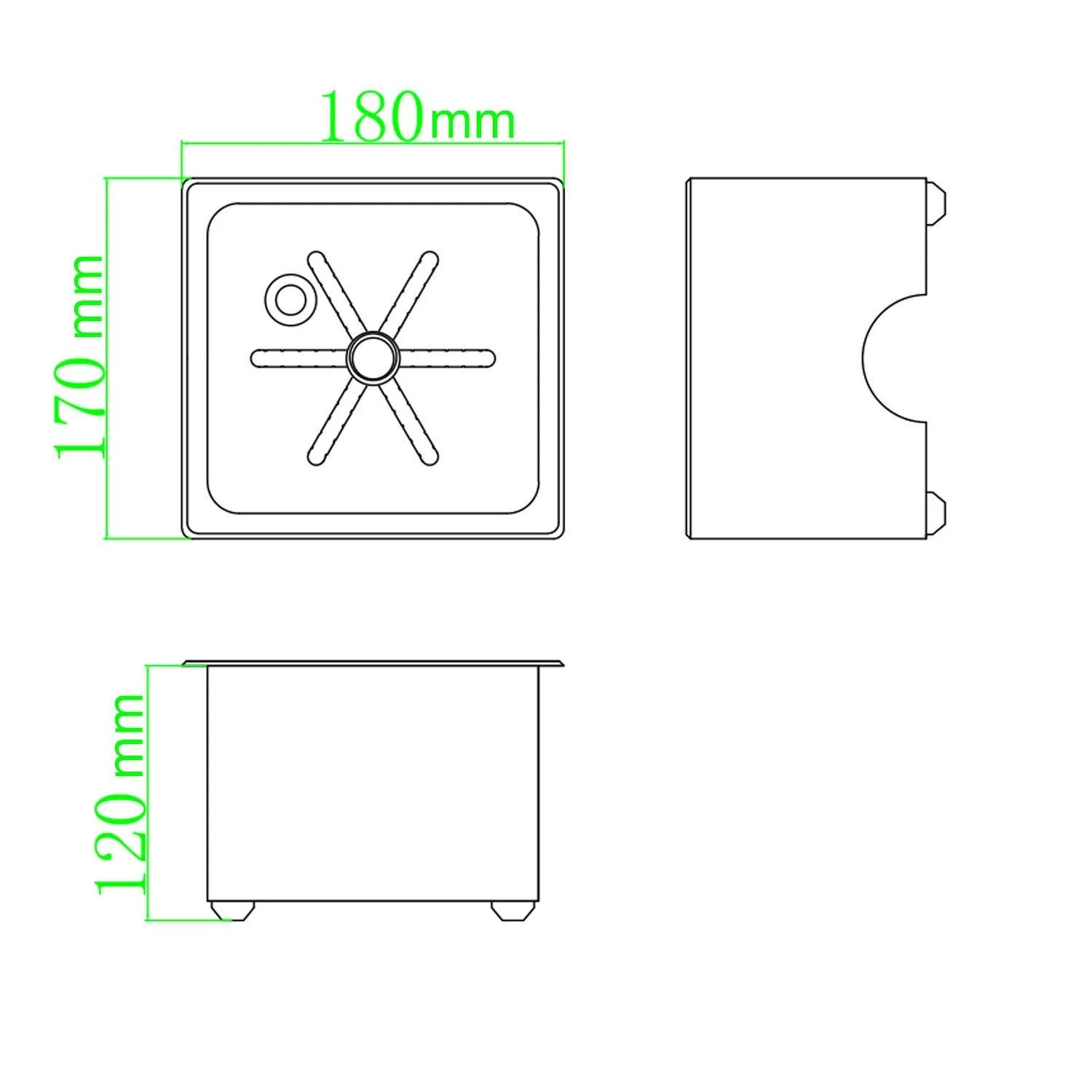 Steaming Pitcher Rinser Glass Cleaning Rinser for Bar Cafe Pan Dimensions Rinser with Base