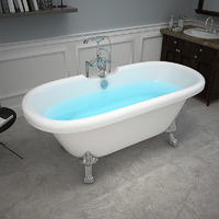 Угловая акриловая ванна Walk-in с гидромассажем