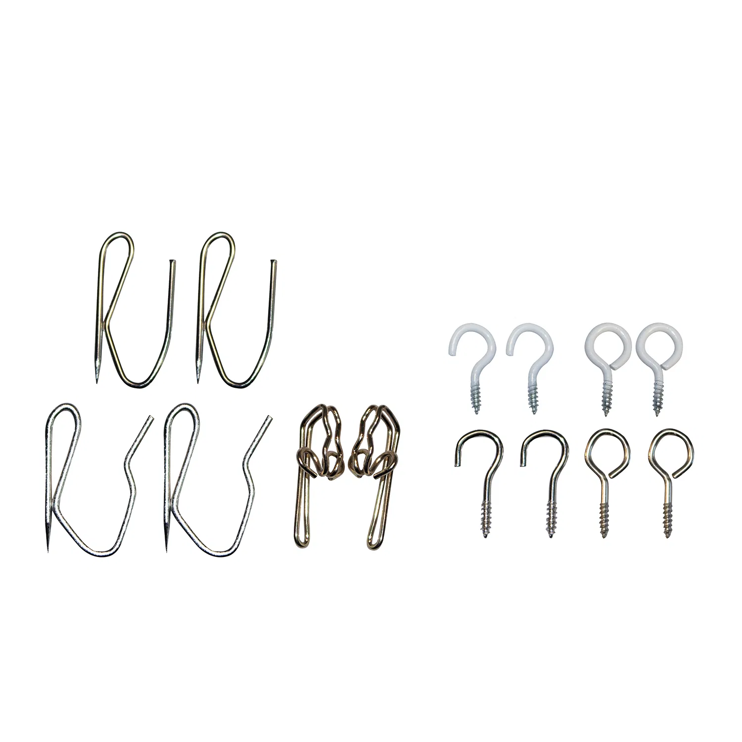 Metal Curtain Rod Accessories Curtain Hooks Plated Nickel Pin Hooks and Curtain Wire Hooks and Plated Brass R7 Hooks for Window Curtain