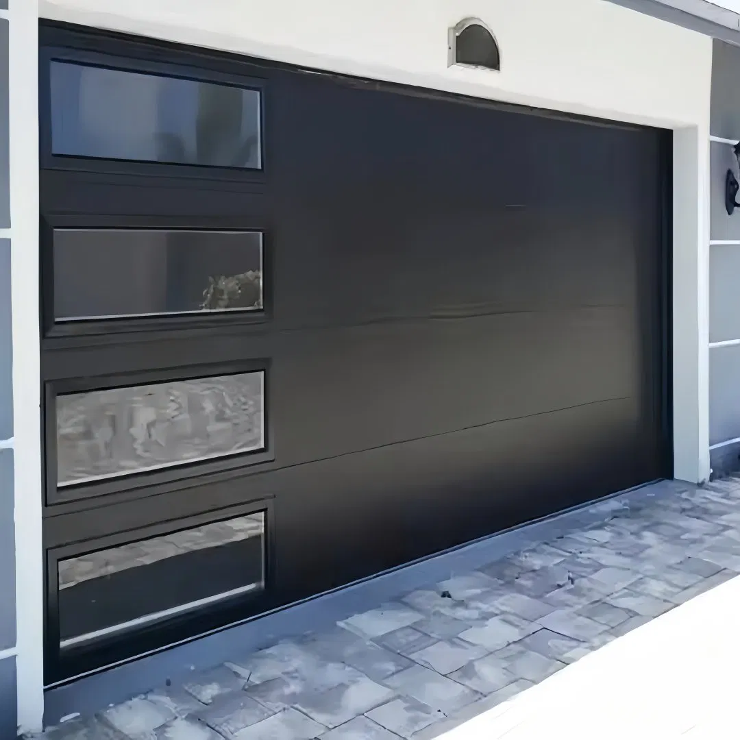 Tempered Glass Alum Automatic Door Slide Upward Gate for Villa Garage Access