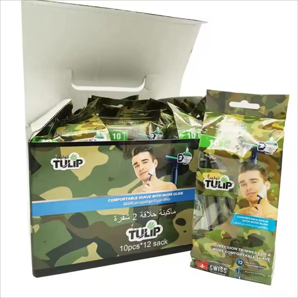 Wholesale Hotel Disposable Razor with Twin Stainless Steel Blade