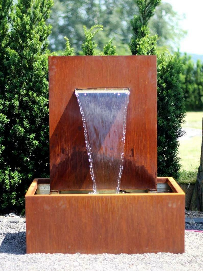 Corten Steel Rain Curtain Water Feature