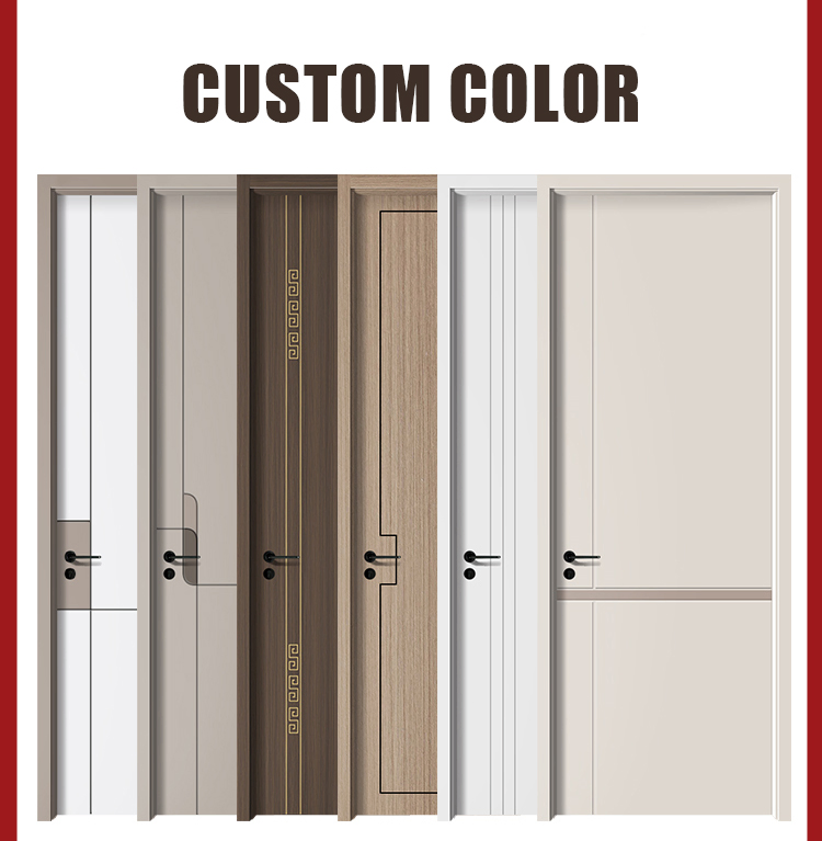 Customized Luxury Home Wooden Internal Doors Designed Waterproof Interior Bedroom Solid Wooden Wood Door Composite Doors for Houses