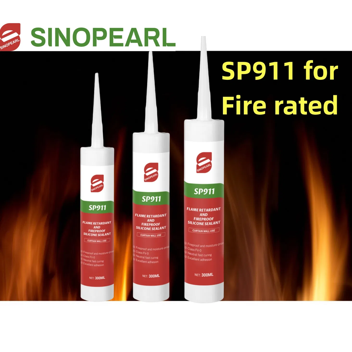 Sp911 Neutral Fast Drying Silicone Sealant Fireproof Moisture-Proof Sealing of Public Place Decoration