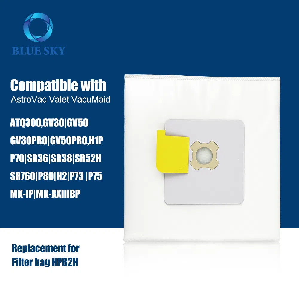 Hpb2h Hpb2hpk High Efficiency Vacuum Cleaner Filter Bag for Astrovac, for Central Vacuum Systems Vacumaid Vacuum H1p, P70, Sr36, Sr38, Sr52h Dust Bag