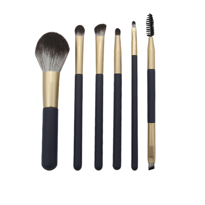 Blue Makeup Brush Set 6piece Beauty Tools Kit Make up Blush Eyeshadow Foundation Brush Cosmetic Accessories