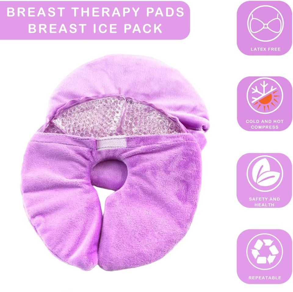 Multipurpose Soft Hydrogel Heat Gel Ice Pack Pad for Breastfeeding Pain Relief