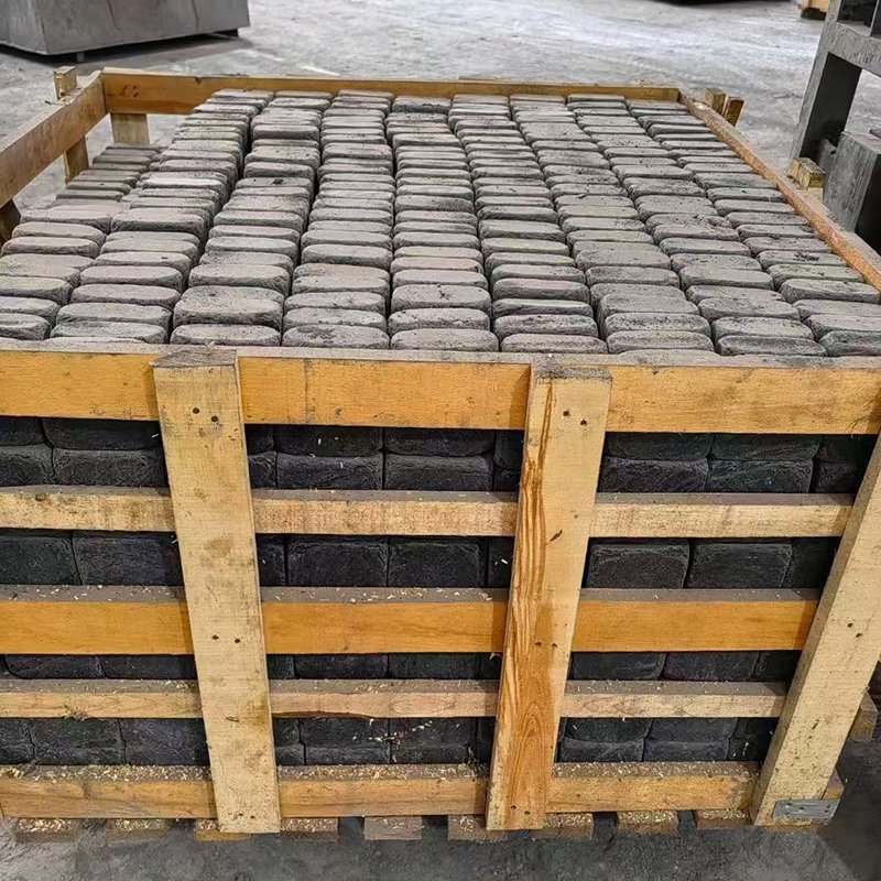 Tumble Natural Black Slate Tiles Cube Paving Stone Outdoor Flooring Cobblestone Tile