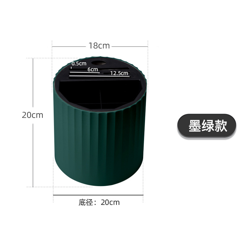 Kitchen Accessories Rotatable Large Capacity PP Knife Tableware Storage Rack with 9 Compartments