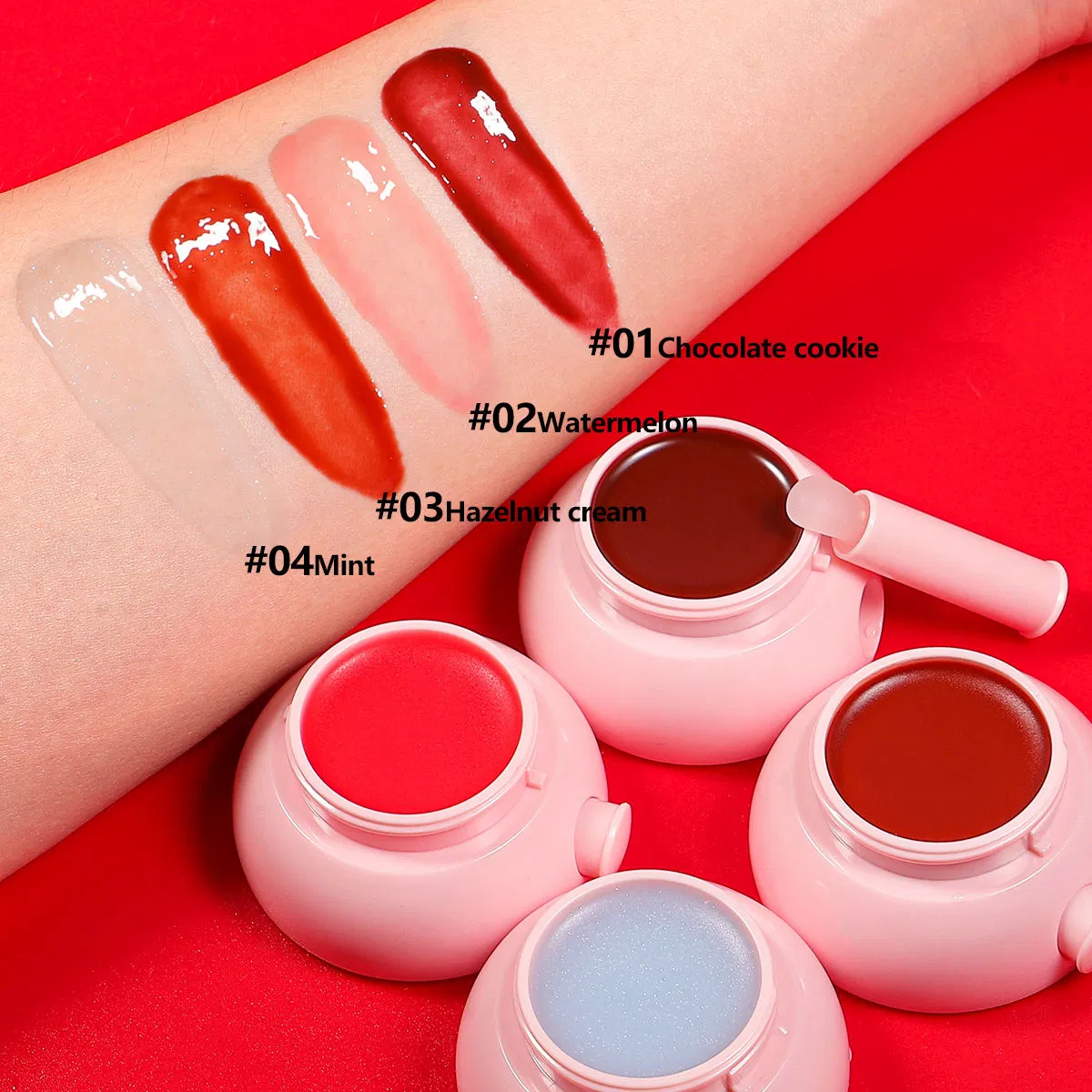 Glossy Waterproof Lip Balm with Moisturizing Mineral Fruit Butter
